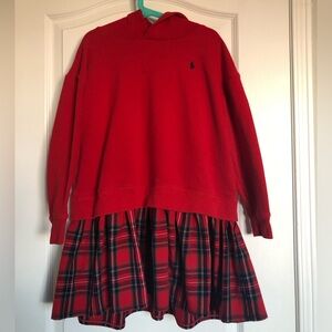 Polo ralph lauren kids red plaid dress